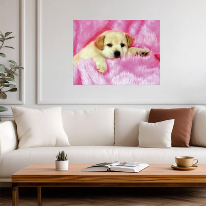 Dog Puppy | Vibrant Animal Art | Kids Room Poster - Photography Poster