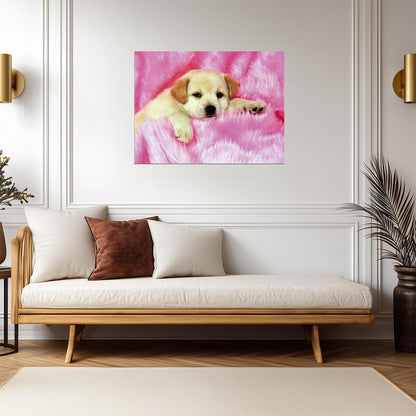 Dog Puppy | Vibrant Animal Art | Kids Room Poster - Photography Poster