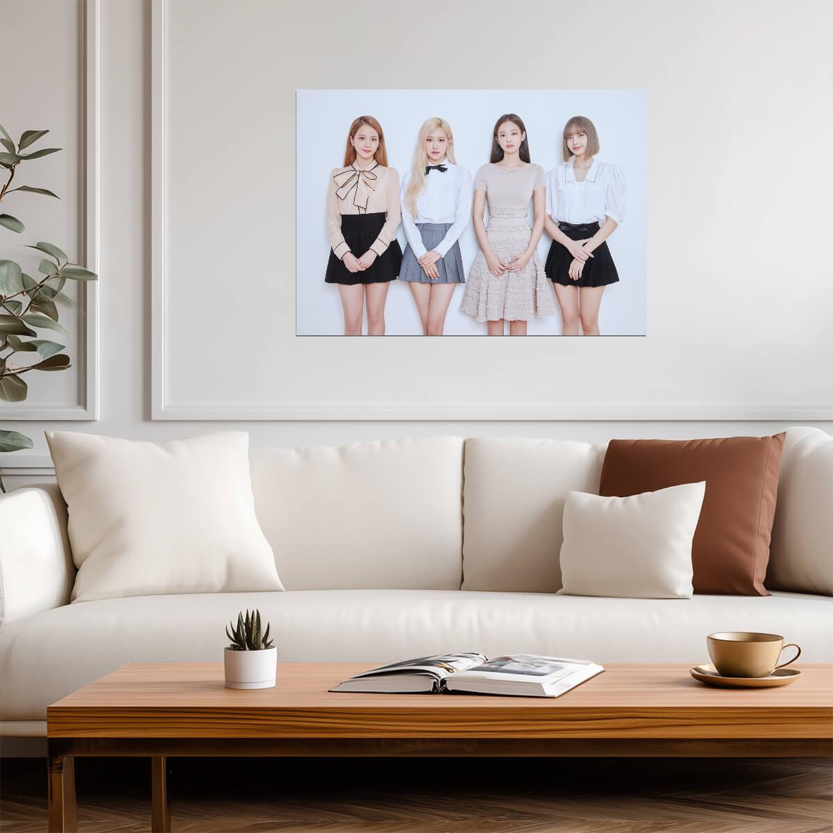 Blackpink Group Photo | K-Pop Music Poster | Gift for Blink Fans - Music Poster