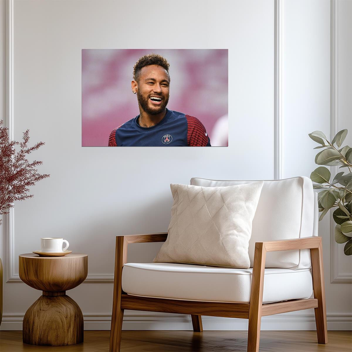 Neymar Jr Paris Saint-Germain | Soccer Poster | Football Star Portrait", - Sports Poster