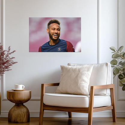Neymar Jr Paris Saint-Germain | Soccer Poster | Football Star Portrait", - Sports Poster