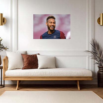 Neymar Jr Paris Saint-Germain | Soccer Poster | Football Star Portrait", - Sports Poster