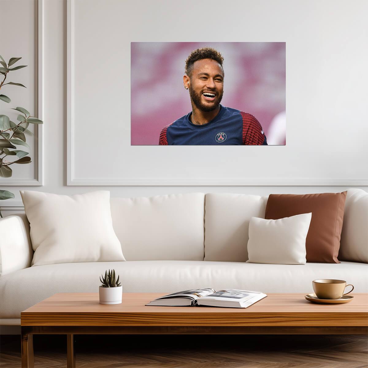 Neymar Jr Paris Saint-Germain | Soccer Poster | Football Star Portrait", - Sports Poster