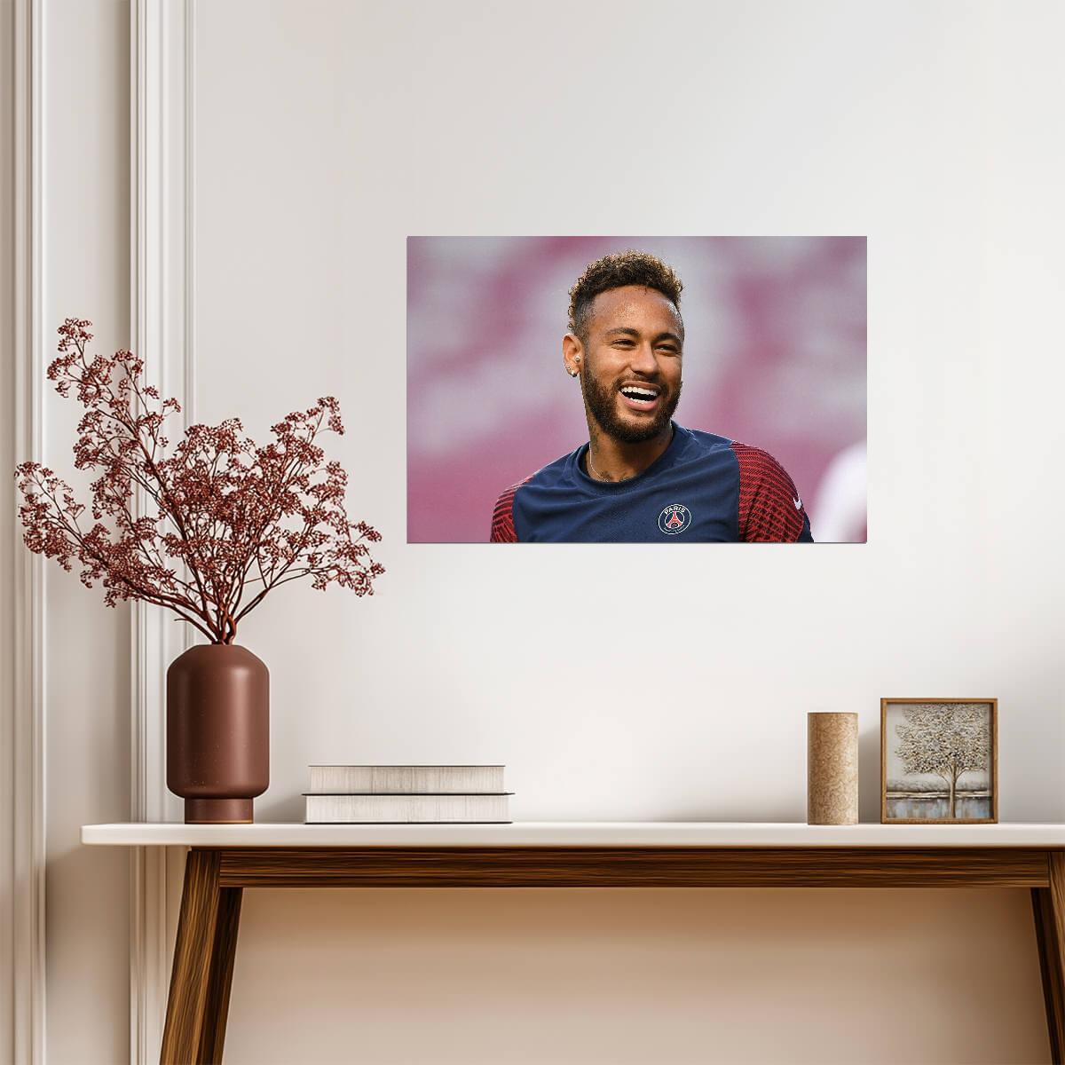 Neymar Jr Paris Saint-Germain | Soccer Poster | Football Star Portrait", - Sports Poster
