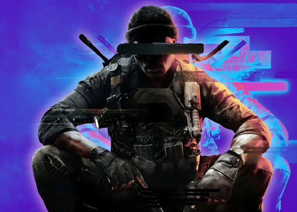 Call of Duty Black Ops 6 | Glitch Effect Soldier Art | Gaming Room Decor - Video Games Poster