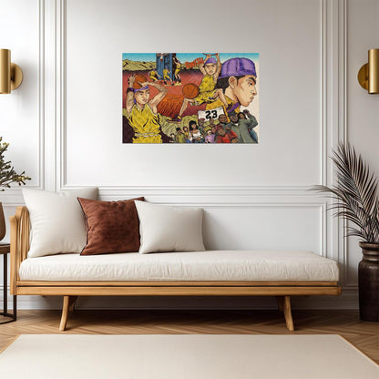 Central Cee Basketball Comic Art | Lakers 23 Jersey Poster | UK Rap Fan Art - Music Poster