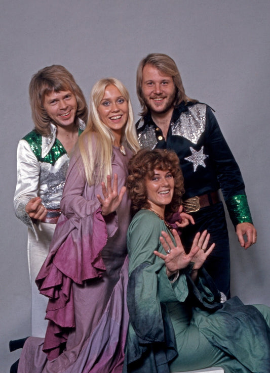 Abba Silver Outfits | Music Legend Poster | 70s Fashion Portrait - Music Poster