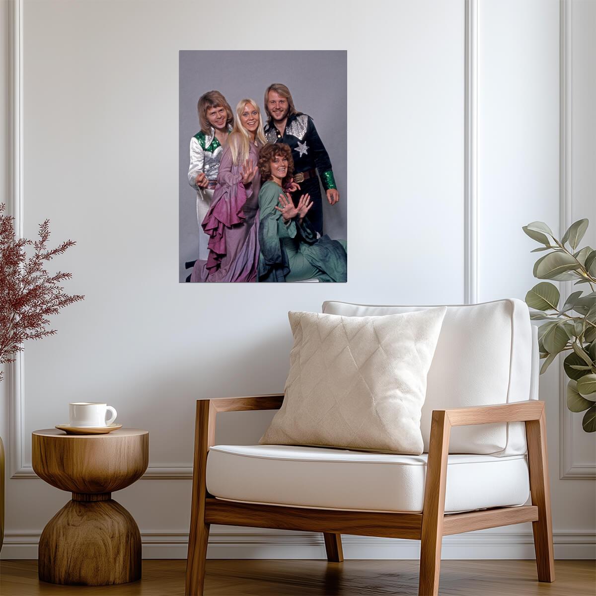 Abba Silver Outfits | Music Legend Poster | 70s Fashion Portrait - Music Poster