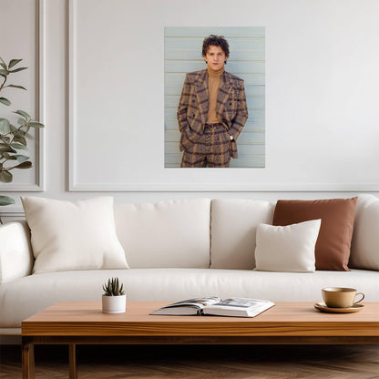 Tom Holland Plaid Suit Photoshoot | Celebrity Portrait Poster | Modern Actor Wall Art - Celebrities Poster