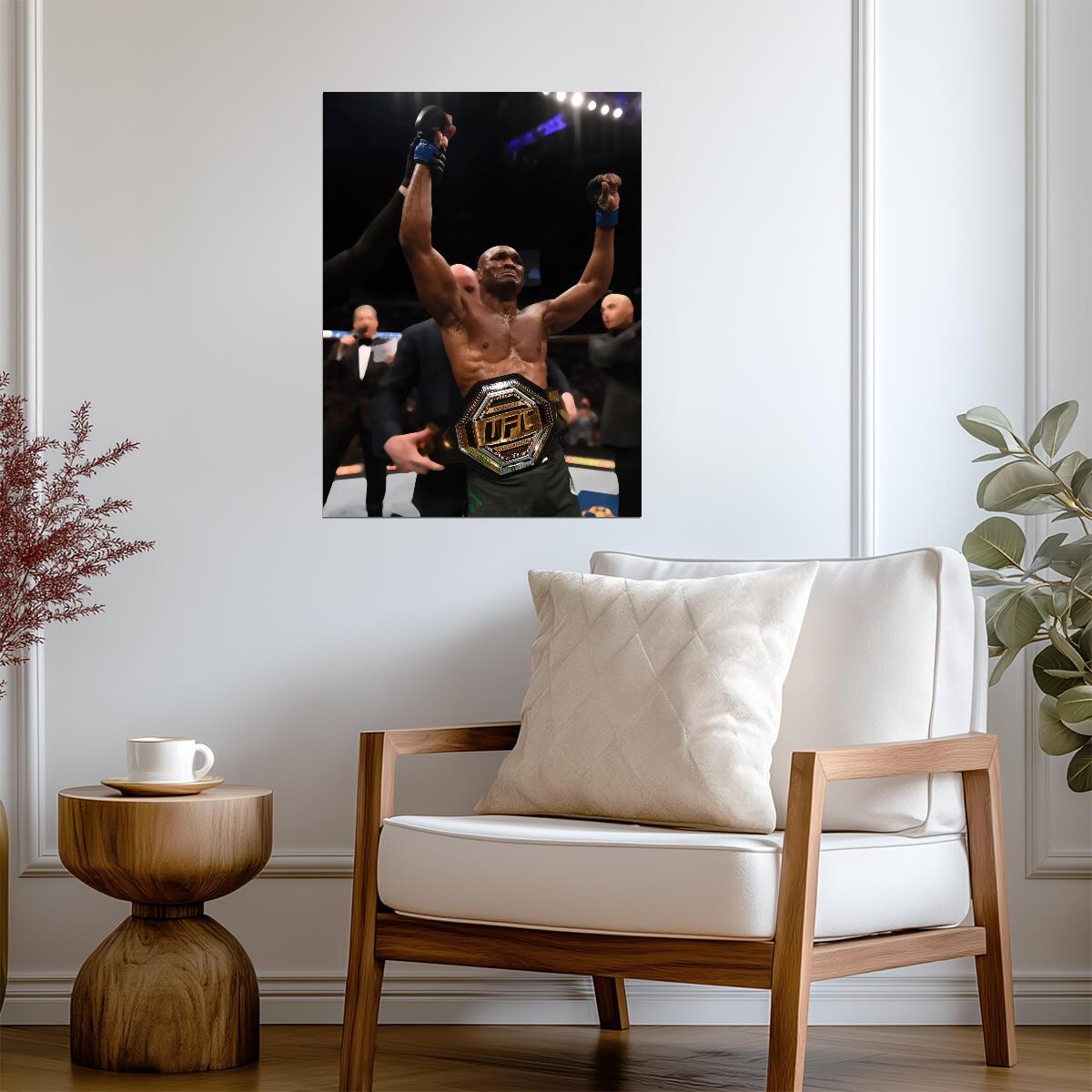 Kamaru Usman The Nigerian Nightmare | UFC Champion Poster | MMA Legend Wall Art - Sports Poster