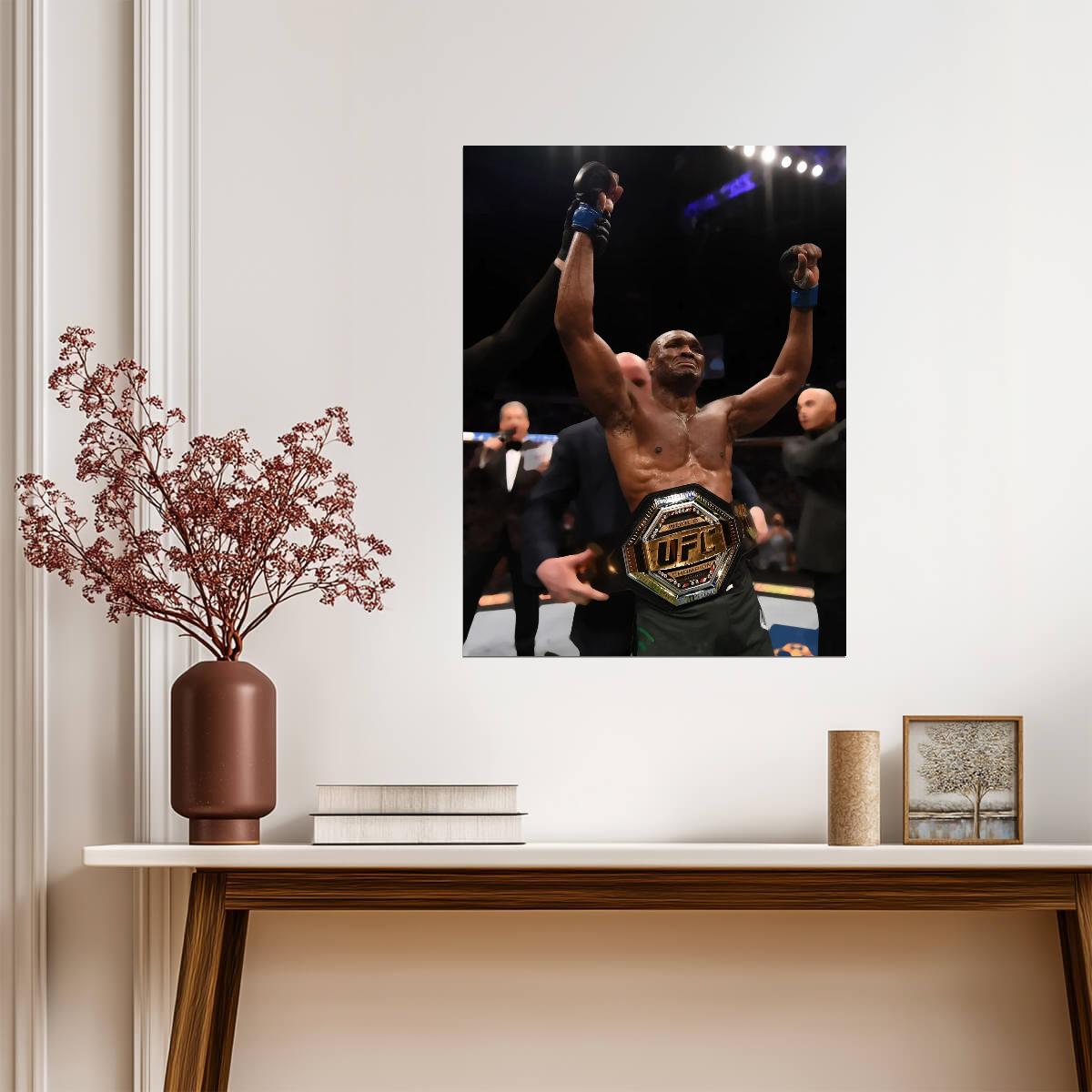 Kamaru Usman The Nigerian Nightmare | UFC Champion Poster | MMA Legend Wall Art - Sports Poster