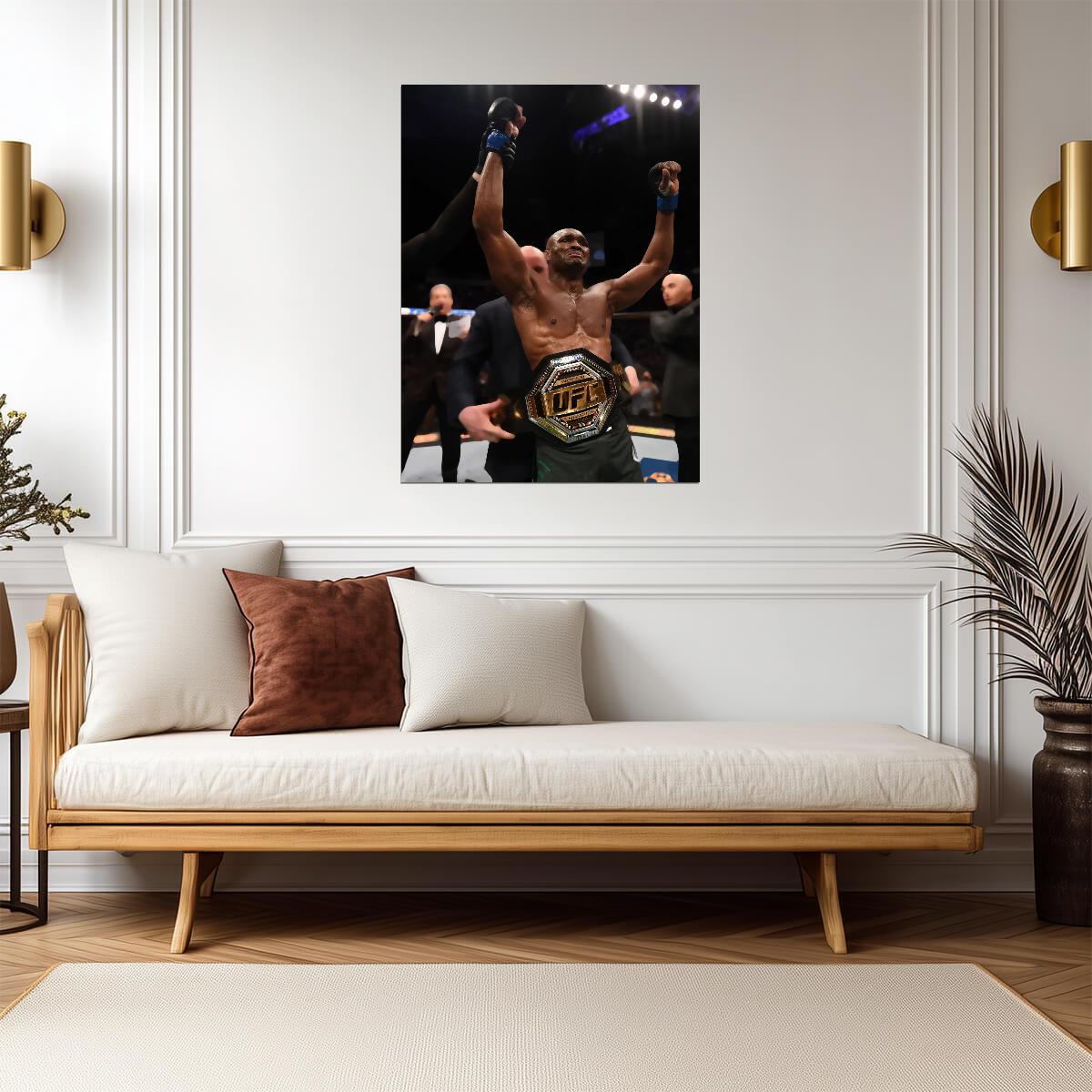 Kamaru Usman The Nigerian Nightmare | UFC Champion Poster | MMA Legend Wall Art - Sports Poster
