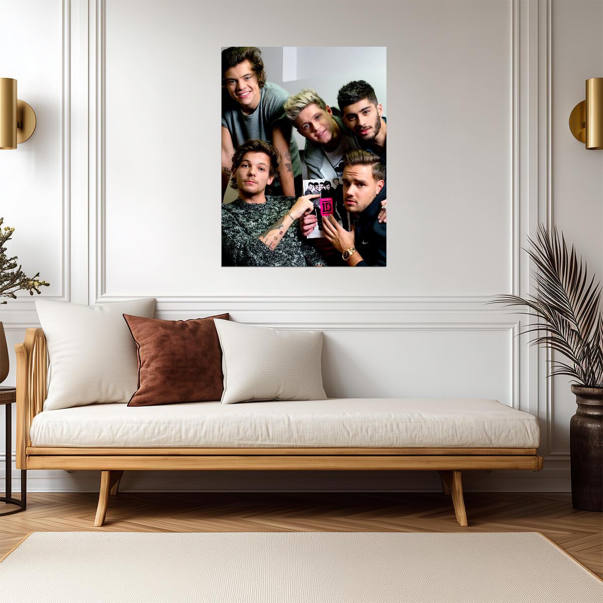One Direction 100% Official | Group Photo with Book | Pop Music Fan Gift Poster - Music Poster