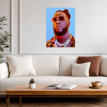 Burna Boy | Afro Fusion Star | Vibrant Music Poster - Music Poster