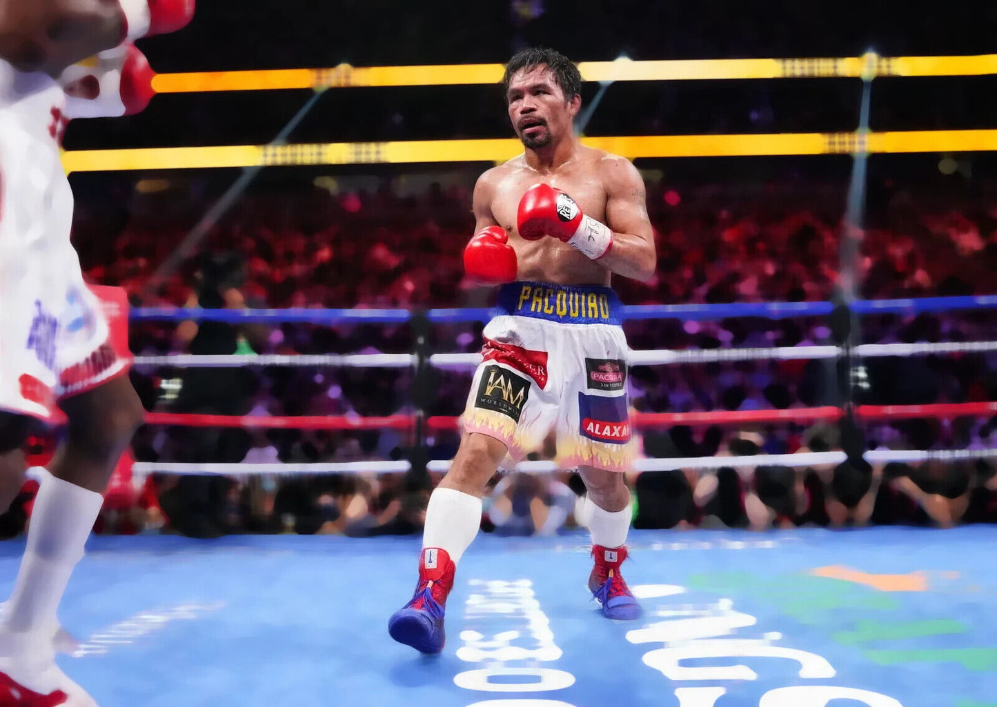 Manny Pacquiao in Boxing Ring | Action Poster | Combat Sports Legend - Sports Poster