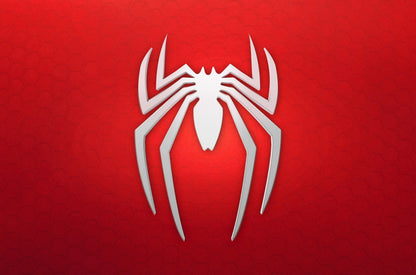 Marvel's Spider-Man Logo | Video Game Poster | Red Symbol Art - Video Games Poster