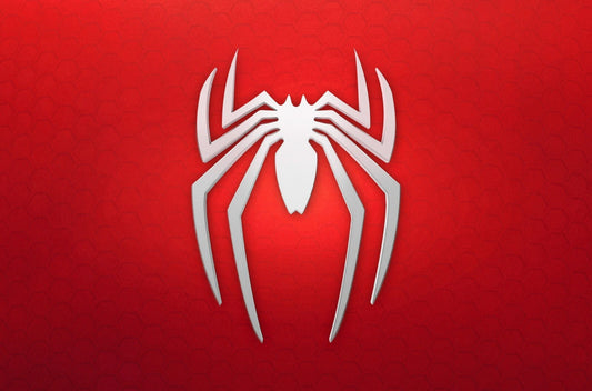 Marvel's Spider-Man Logo | Video Game Poster | Red Symbol Art - Video Games Poster