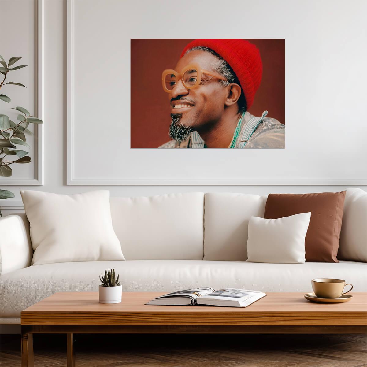André 3000 | Rapper Portrait | Music Icon Poster - Music Poster