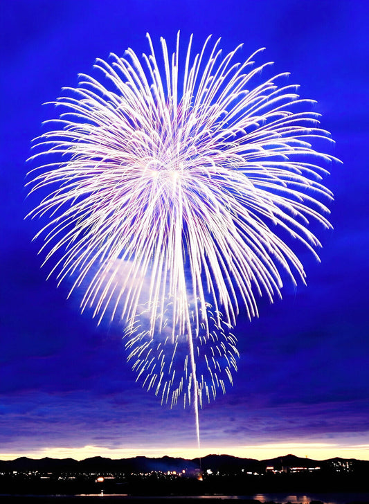 Fireworks | Cool Tone Art | Festival Poster - Photography Poster