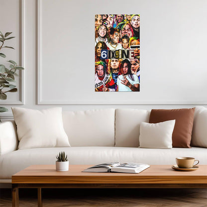 6ix9ine Tekashi Illustration | Hip Hop Poster | Graphic Rapper Art - Music Poster