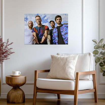 Coldplay Band Portrait | Alternative Rock Music Poster | Gift for Music Fans - Music Poster