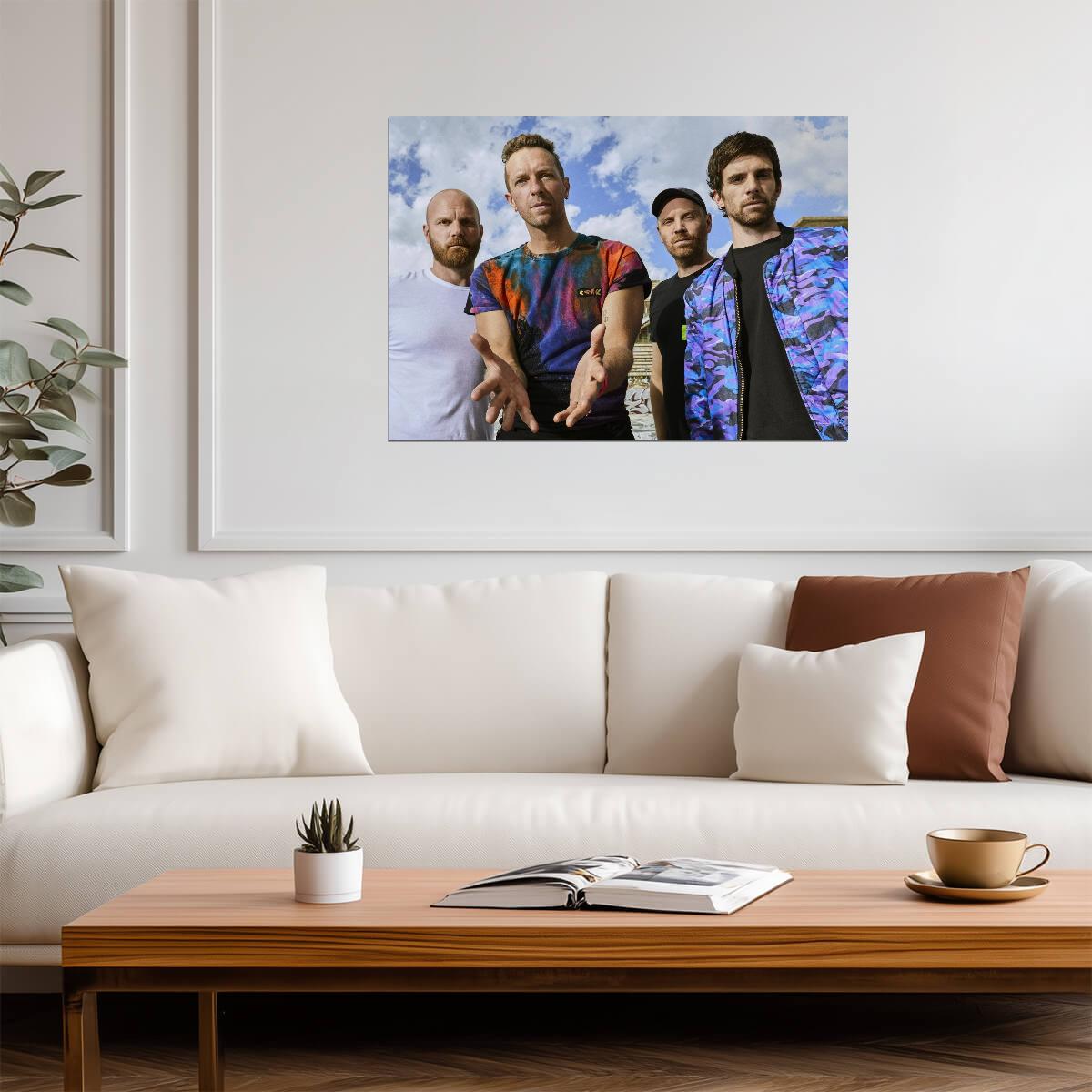 Coldplay Band Portrait | Alternative Rock Music Poster | Gift for Music Fans - Music Poster