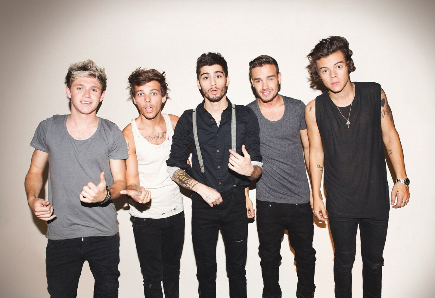 One Direction Studio Group Shot | Harry Styles & Zayn Malik | Boy Band Poster - Music Poster