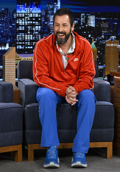 Adam Sandler Red Tracksuit | Actor Poster | Talk Show Photo - Celebrities Poster