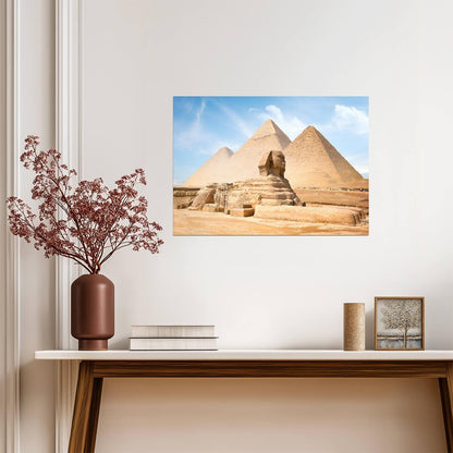 Great Sphinx of Giza Egypt | Ancient Pyramids Poster | Travel Photography Print - Photography Poster