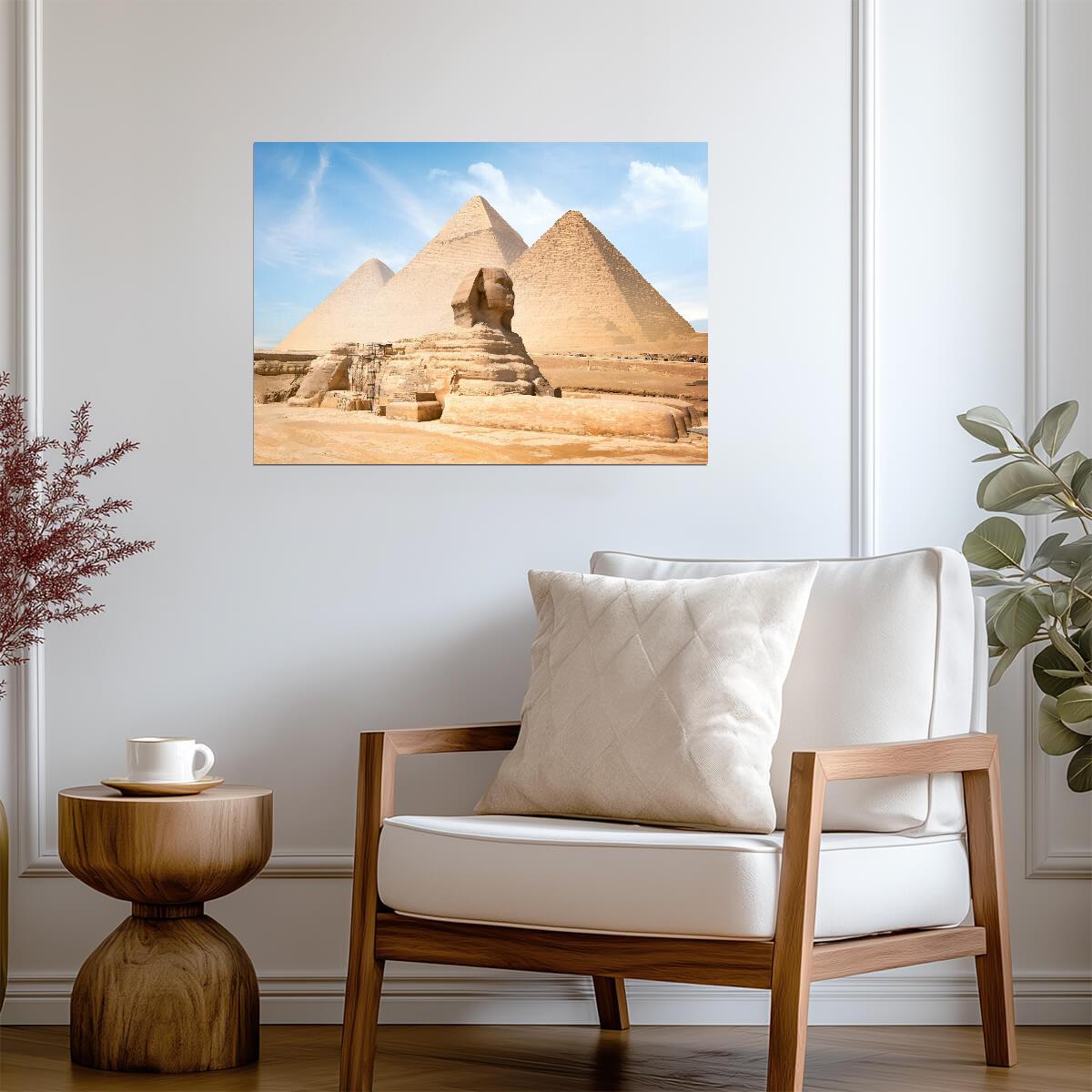 Great Sphinx of Giza Egypt | Ancient Pyramids Poster | Travel Photography Print - Photography Poster