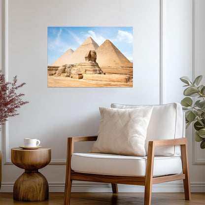 Great Sphinx of Giza Egypt | Ancient Pyramids Poster | Travel Photography Print - Photography Poster