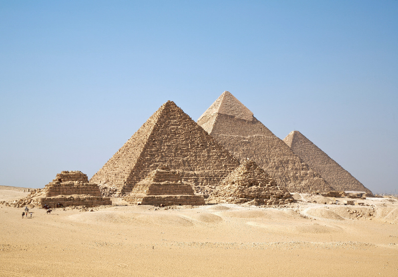 The Giza Pyramid Complex | Ancient Egypt Landmark Poster | Desert Landscape Photo - Photography Poster