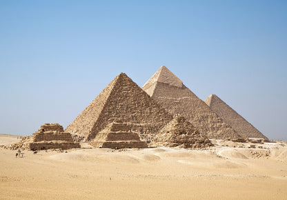 The Giza Pyramid Complex | Ancient Egypt Landmark Poster | Desert Landscape Photo - Photography Poster