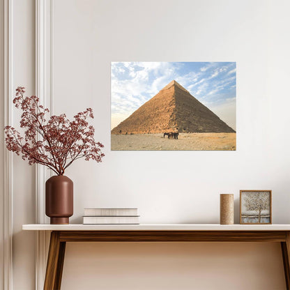 Great Pyramid of Giza Egypt | Historical Architecture Photo | Ancient Wonders Wall Art Poster - Photography Poster