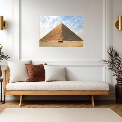 Great Pyramid of Giza Egypt | Historical Architecture Photo | Ancient Wonders Wall Art Poster - Photography Poster