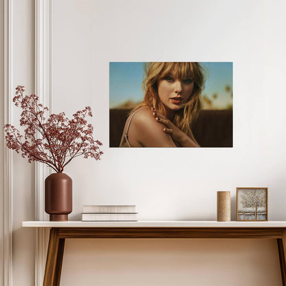 Taylor Swift Warm Tone Photoshoot | Music Celebrity Poster | Pop Star Portrait - Music Poster