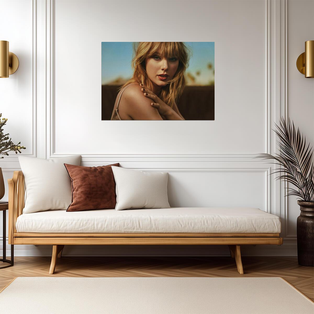 Taylor Swift Warm Tone Photoshoot | Music Celebrity Poster | Pop Star Portrait - Music Poster