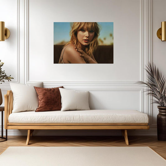 Taylor Swift Warm Tone Photoshoot | Music Celebrity Poster | Pop Star Portrait - Music Poster