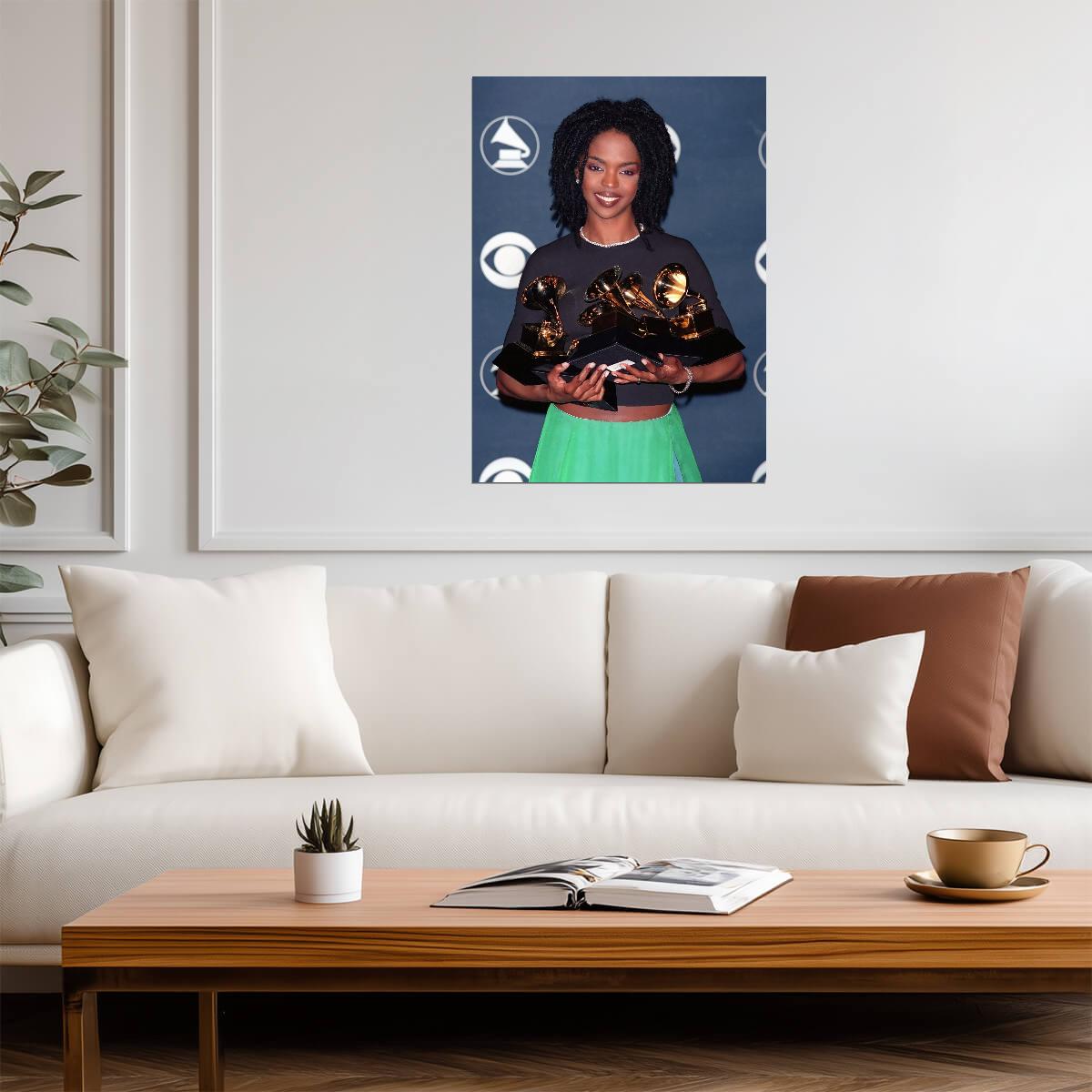 Lauryn Hill Poster | R&B Singer Vintage Print - Music Poster