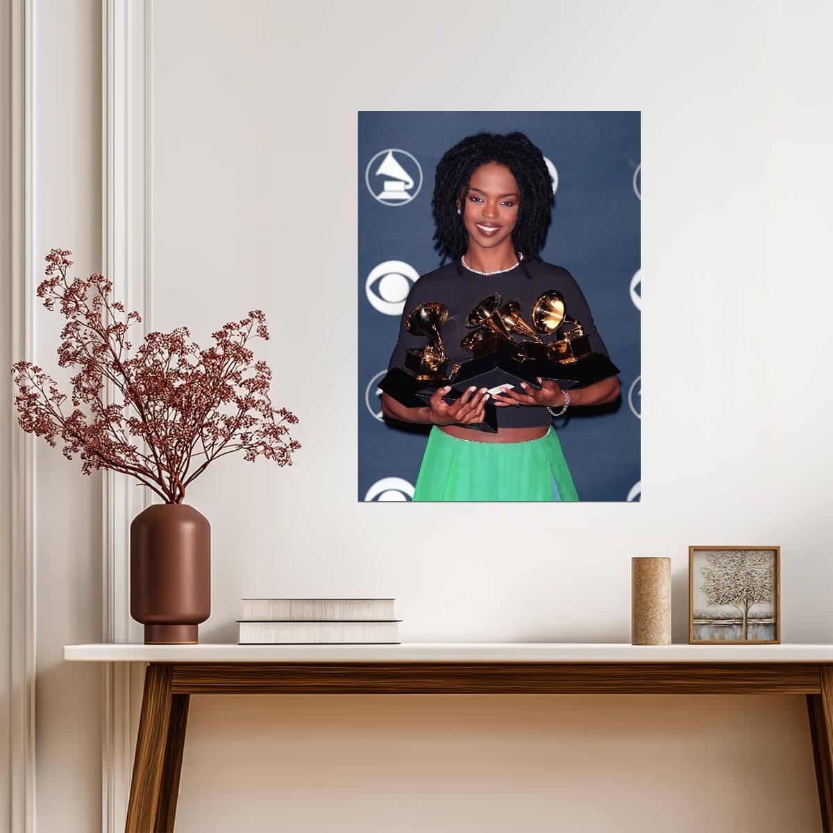 Lauryn Hill Poster | R&B Singer Vintage Print - Music Poster