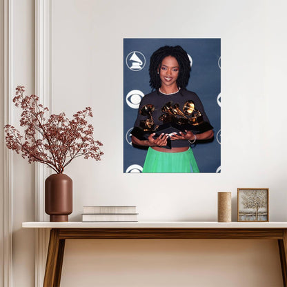 Lauryn Hill Poster | R&B Singer Vintage Print - Music Poster