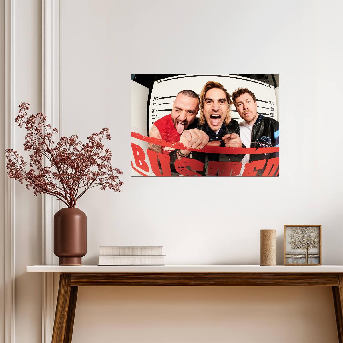 Busted | Rock Trio Portrait | Music Fan Poster - Music Poster