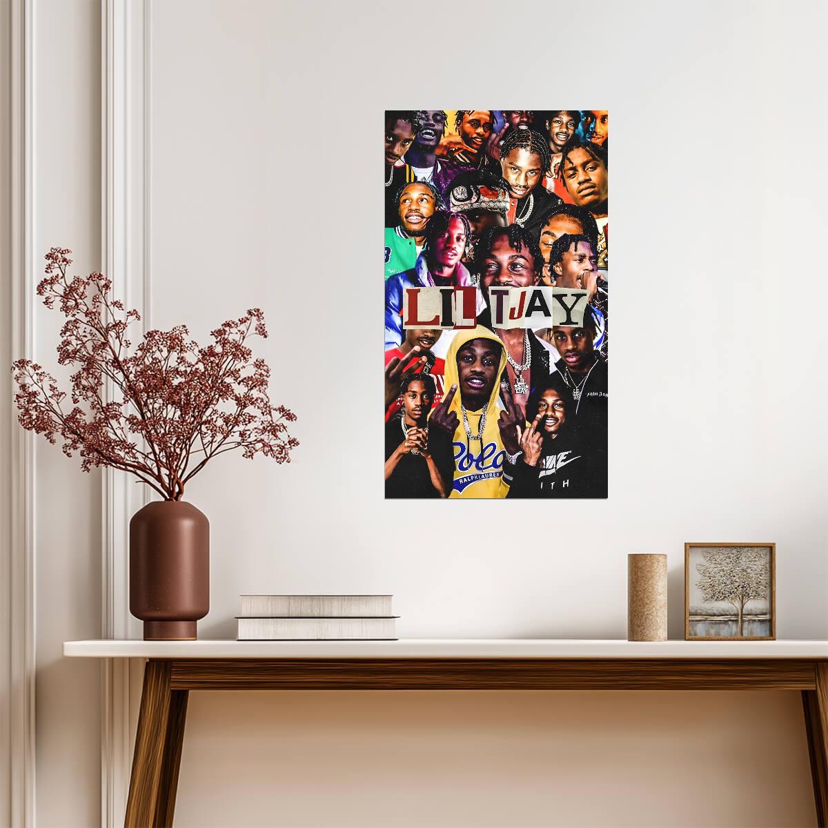 Lil Tjay Photo Collage | Hip Hop Artist Poster | Rapper Fan Art Print - Music Poster