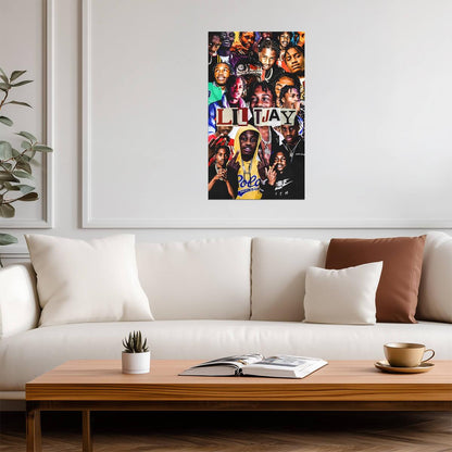 Lil Tjay Photo Collage | Hip Hop Artist Poster | Rapper Fan Art Print - Music Poster
