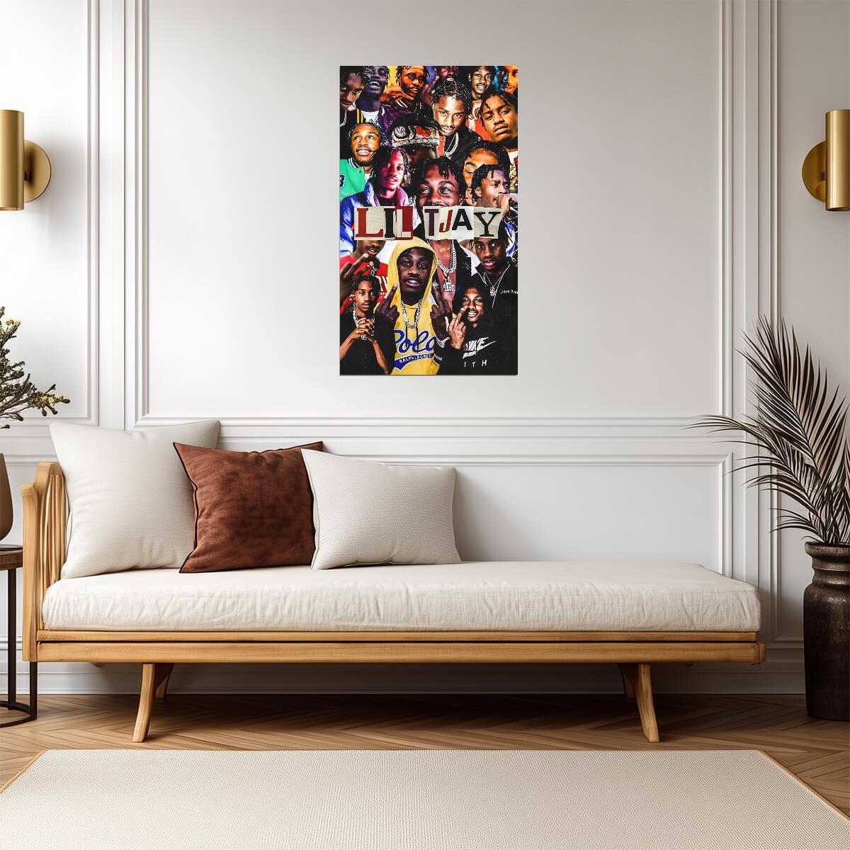 Lil Tjay Photo Collage | Hip Hop Artist Poster | Rapper Fan Art Print - Music Poster