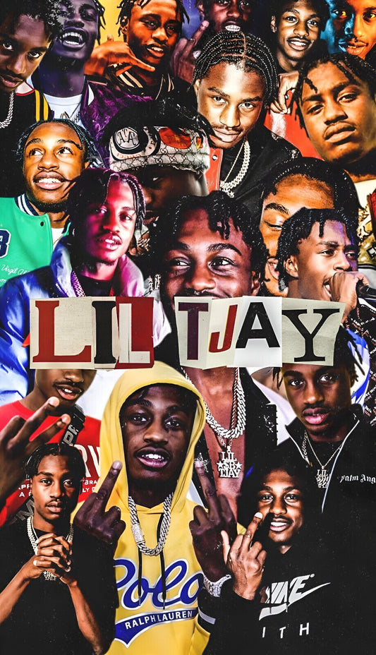 Lil Tjay Photo Collage | Hip Hop Artist Poster | Rapper Fan Art Print - Music Poster