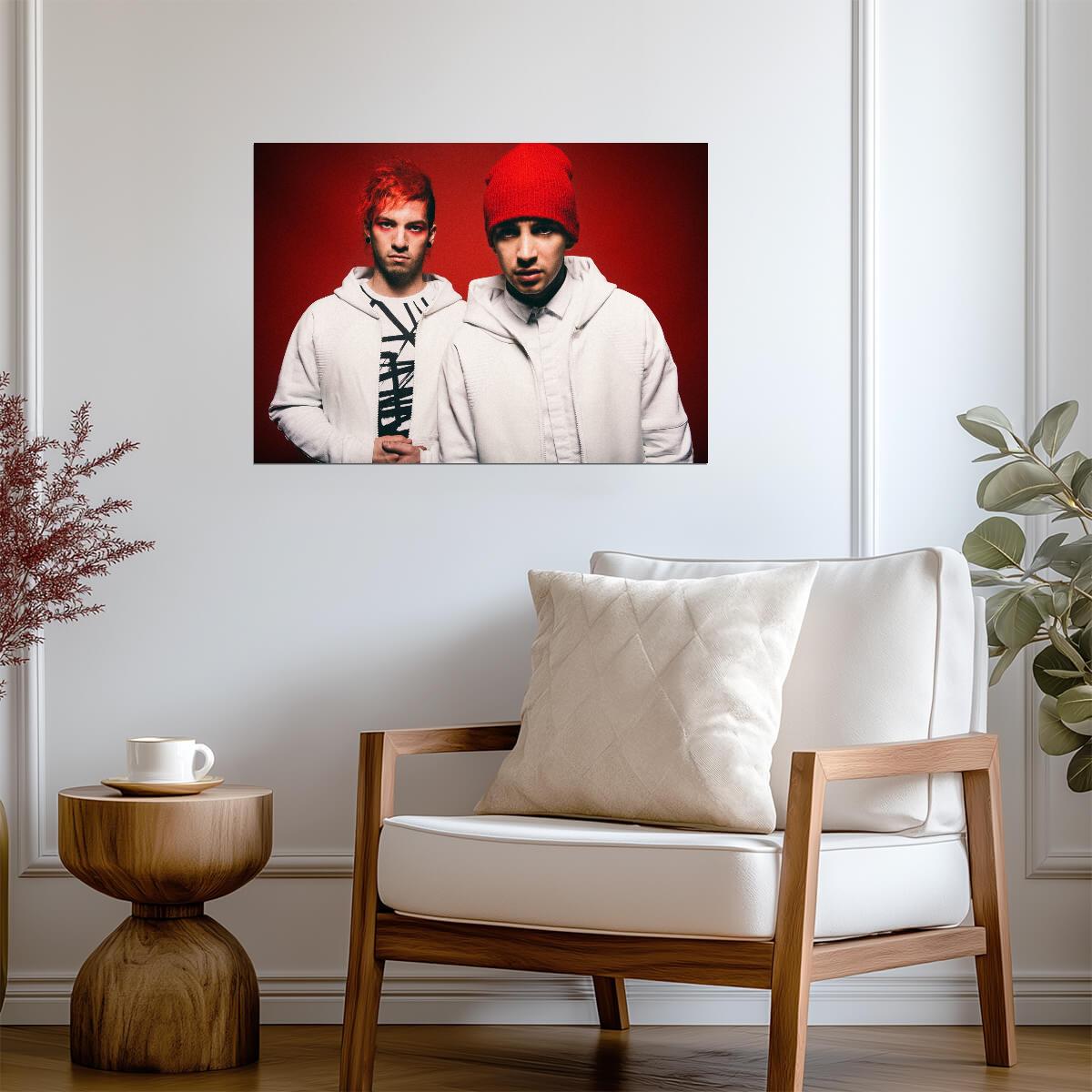 Twenty One Pilots Blurryface Era | Tyler Joseph & Josh Dun Portrait | Alternative Rock Poster - Music Poster