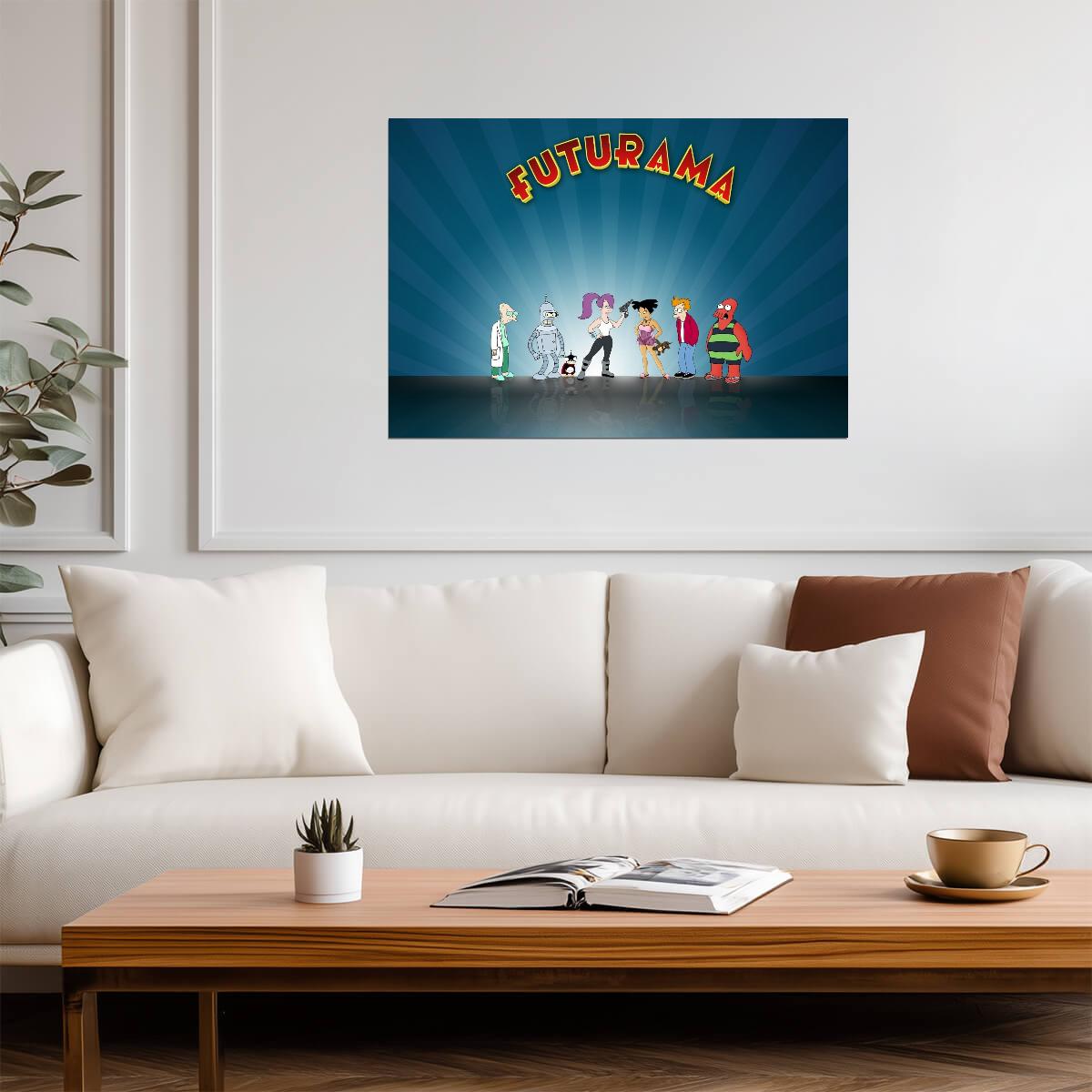 Futurama Characters Art | Animated TV Show Poster | Pop Art Print - Movies & TV Poster