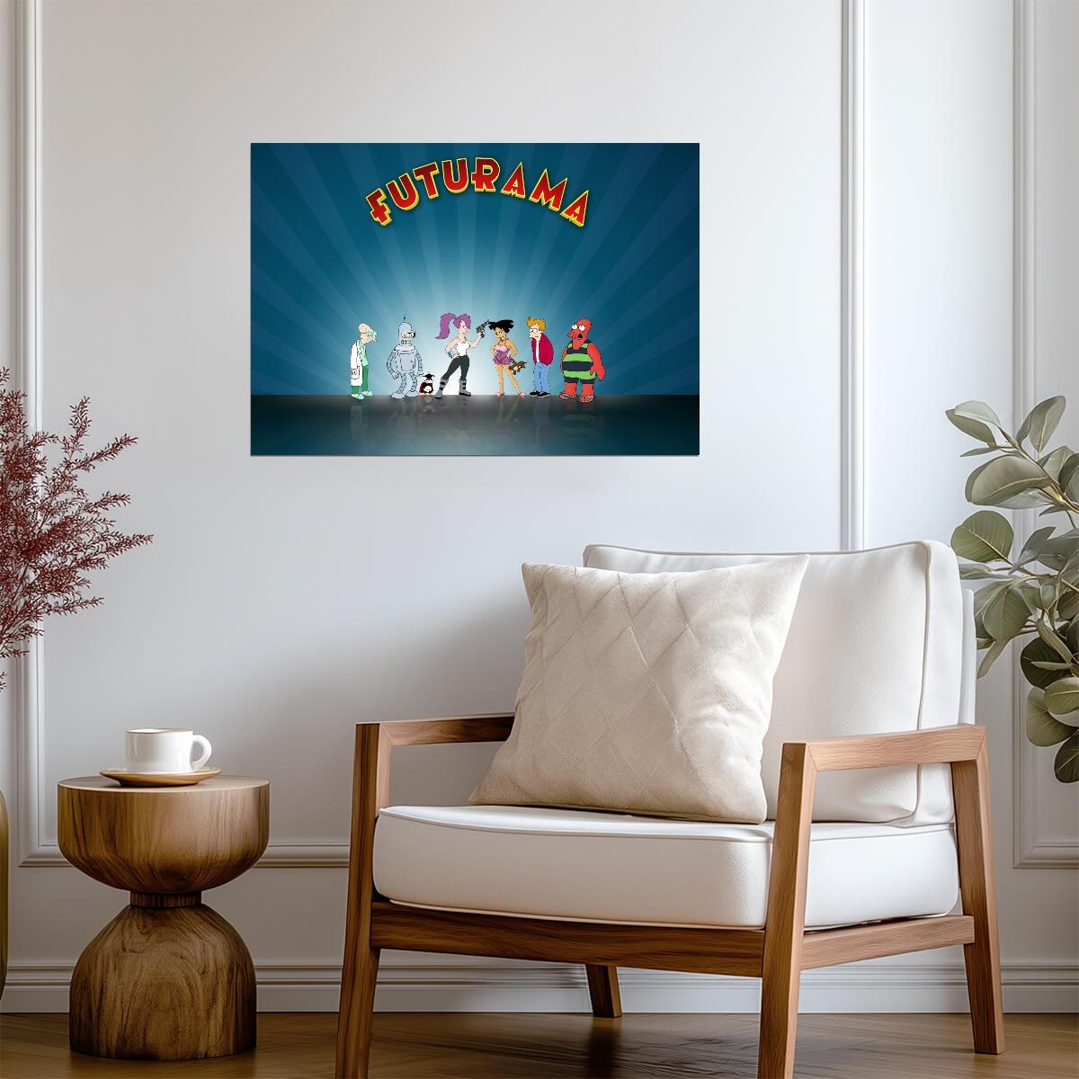 Futurama Characters Art | Animated TV Show Poster | Pop Art Print - Movies & TV Poster