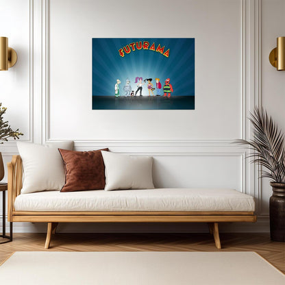 Futurama Characters Art | Animated TV Show Poster | Pop Art Print - Movies & TV Poster